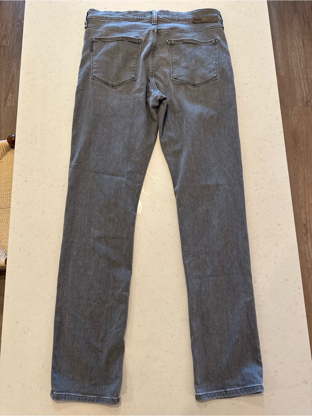 PAIGE Denim Lennox Dark Gray Jeans Size 34” Casual Designer Straight Leg - Picture 3 of 5